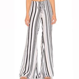 Indah Black and White Striped Pants